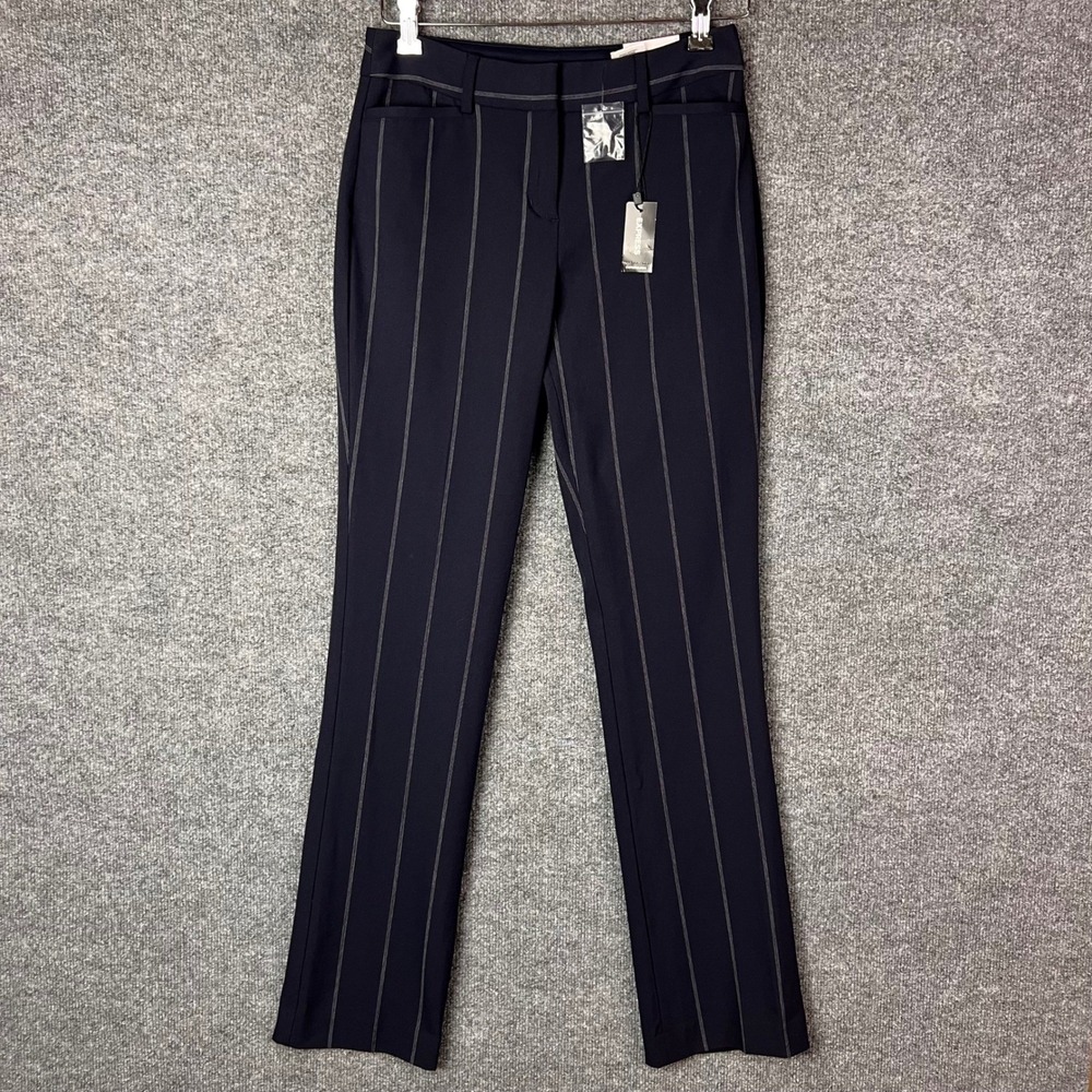 NEW Express Columnist Dress Pants 2R NWT Pinstripe Barely Boot Mid Rise